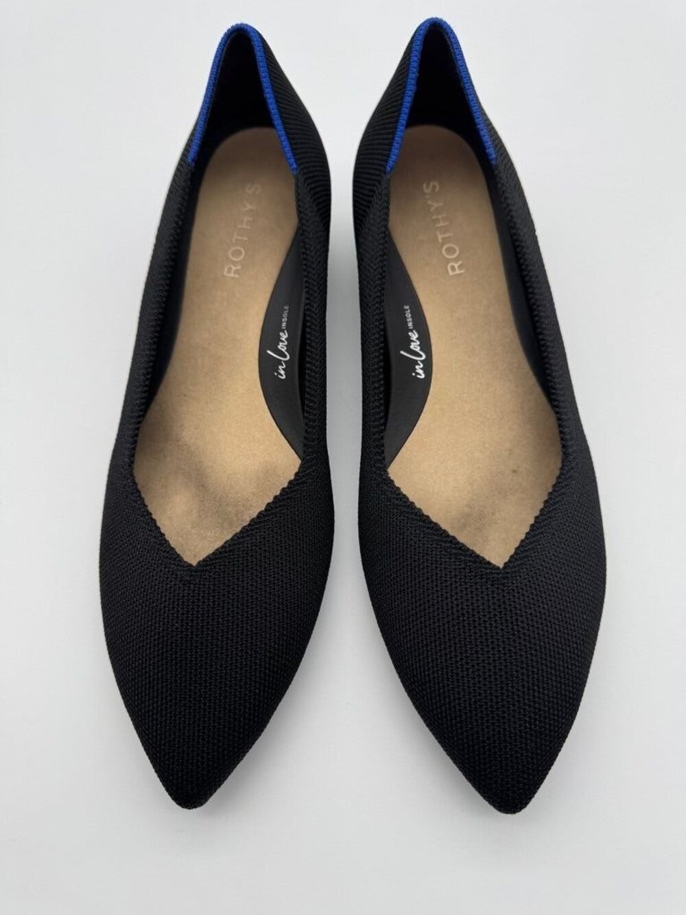 Rothy's The High Point Heel Black Pumps Knit Shoes Block Heel Women's Size 9.5